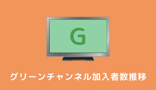 グリーンチャンネル・グリーンチャンネルweb加入者数推移